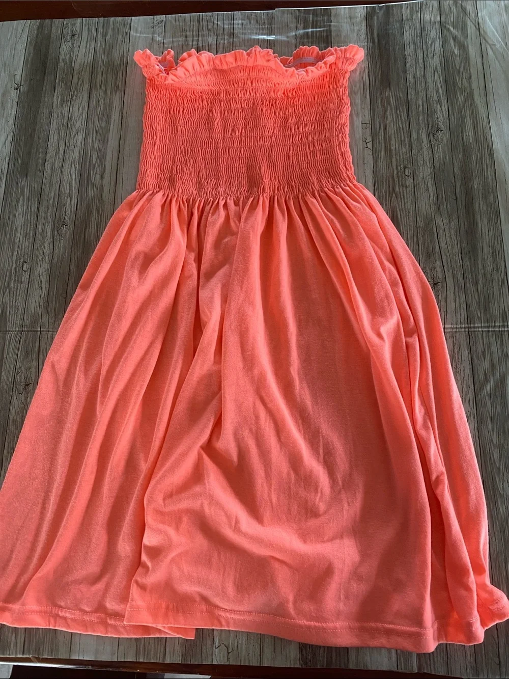 CORAL PINK BATHING SUIT COVER DRESS